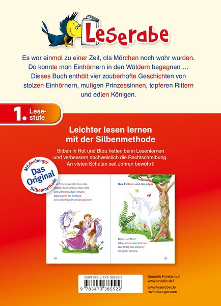 Produktbild: Leserabe mit Mildenberger Silbenmethode - Einhorngeschichten