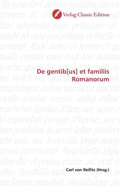 Produktbild: De gentib[us] et familiis Romanorum
