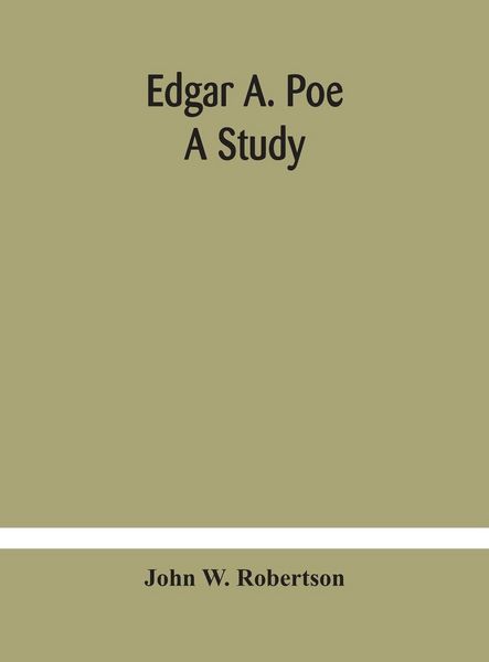 Produktbild: Edgar A. Poe; A Study