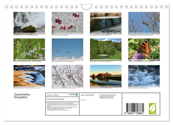 Produktbild: Zauberhaftes Mangfalltal (Wandkalender 2026 DIN A4 quer), CALVENDO Monatskalender
