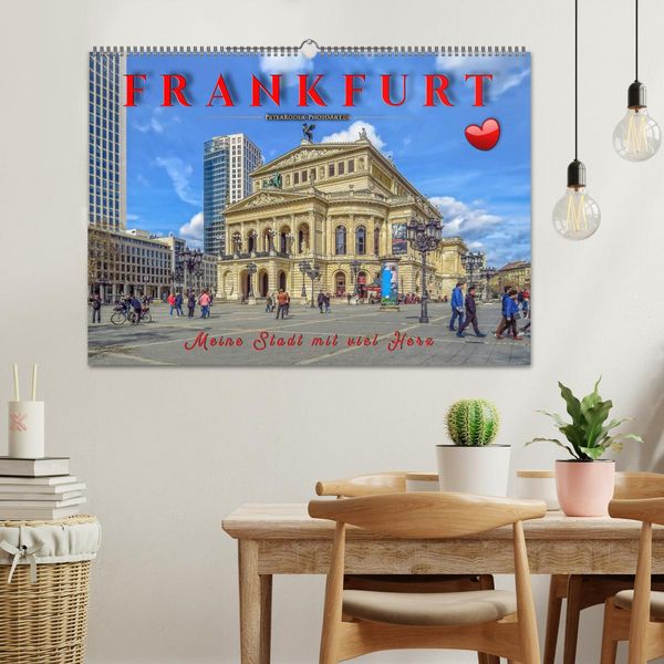 Produktbild: Frankfurt - meine Stadt mit viel Herz (Wandkalender 2026 DIN A2 quer), CALVENDO Monatskalender