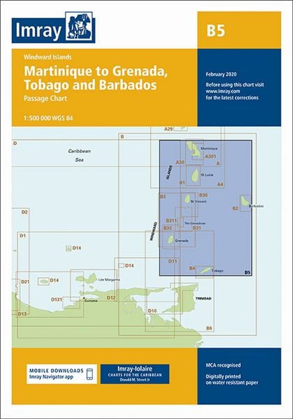 Produktbild: B5 Martinique to Tobago and Barbados Passage Chart