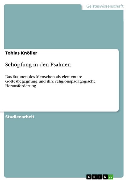 Produktbild: Sch&ouml;pfung in den Psalmen