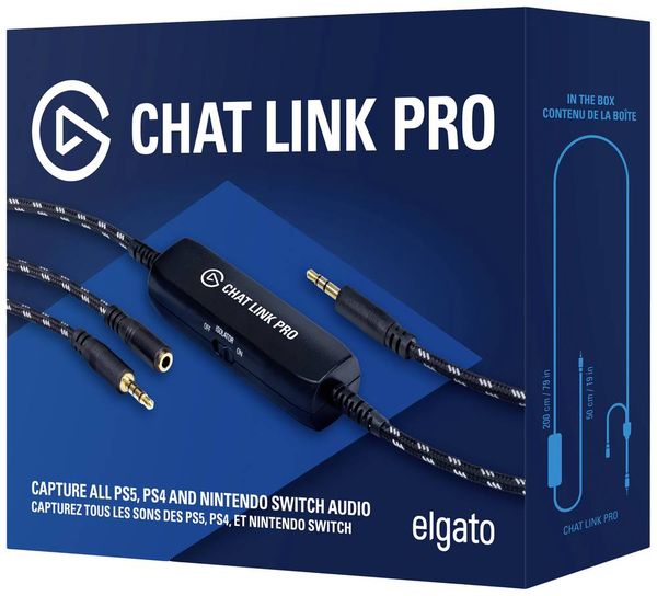 Produktbild: Elgato 10GBC9901 Chat Link Pro Klinke Audio Adapter [1x 3.5 mm-Stecker - 2x 3.5 mm-Stecker, 3.5 mm-Buchse] Schwarz