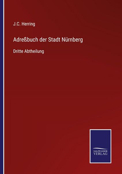 Produktbild: Adre&szlig;buch der Stadt N&uuml;rnberg