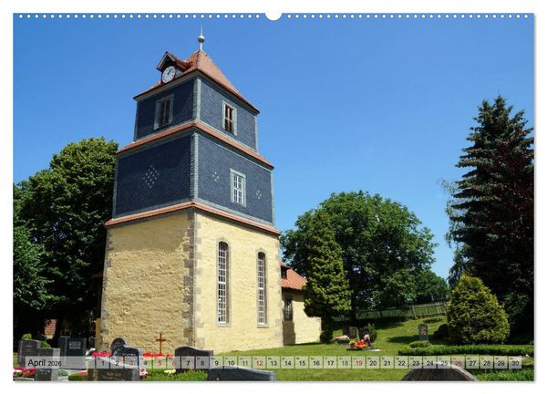 Produktbild: Wunderbares Th&uuml;ringen - besondere Dorfkirchen (hochwertiger Premium Wandkalender 2026 DIN A2 quer), Kunstdruck in Hochglanz