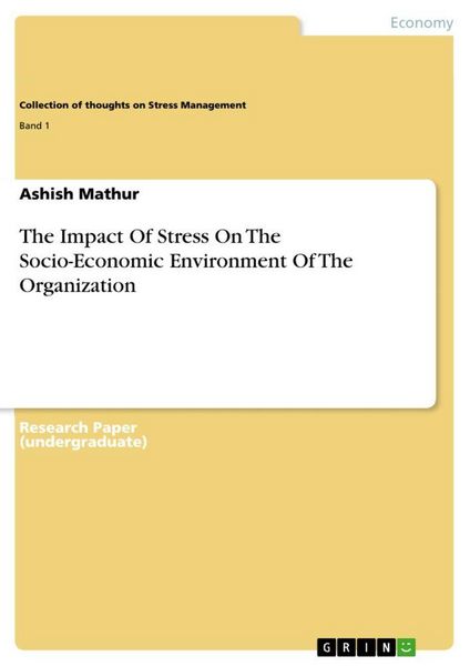 Produktbild: The Impact Of Stress On The Socio-Economic Environment Of The Organization