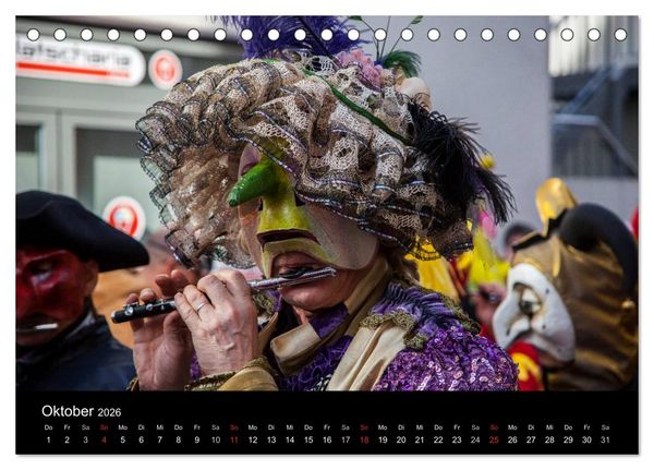 Produktbild: BASLER FASNACHT &ndash; Faszinierendes, schweizerisch regionales Brauchtum. (Tischkalender 2026 DIN A5 quer), CALVENDO Monatskalender