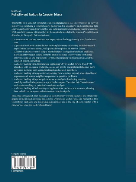 Produktbild: Probability and Statistics for Computer Science