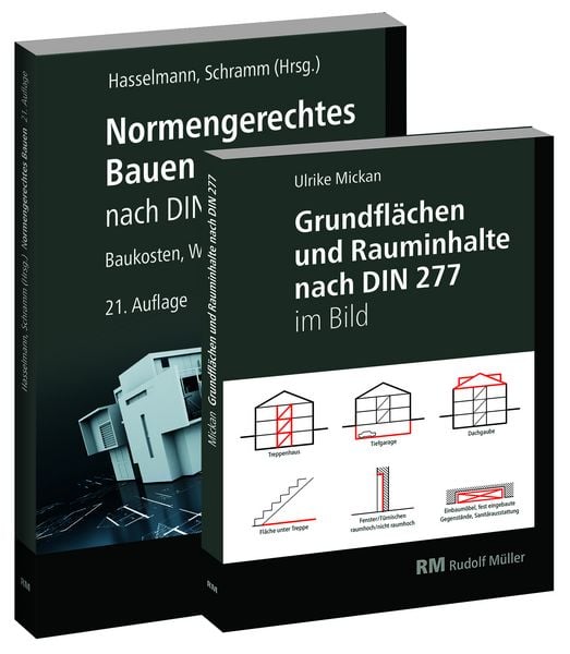 Produktbild: Buchpaket: Normengerechtes Bauen nach DIN 276/DIN 277 & Grundfl&auml;chen und Rauminhalte nach DIN 277 im Bild