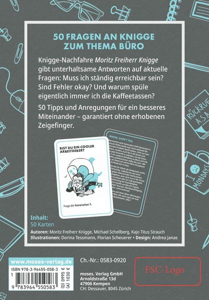 Produktbild: 50 Fragen an Knigge zum Thema B&uuml;ro