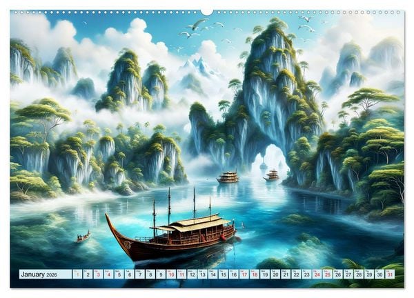 Produktbild: Archipelago's Exotic paradise trip (Wall Calendar 2026 DIN A2 landscape), CALVENDO 12 Month Wall Calendar
