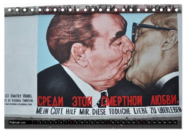 Produktbild: Berlin - Die East Side Gallery (Tischkalender 2026 DIN A5 quer), CALVENDO Monatskalender