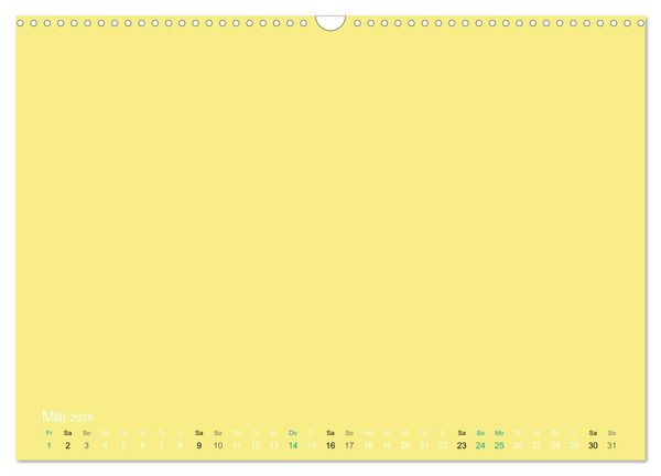 Produktbild: Bastelkalender - Gelb (Wandkalender 2026 DIN A3 quer), CALVENDO Monatskalender