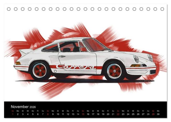 Produktbild: Porsche inspired Artwork by Reinhold Art&acute;s (Tischkalender 2026 DIN A5 quer), CALVENDO Monatskalender