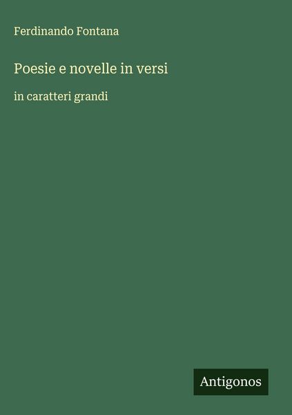 Produktbild: Poesie e novelle in versi