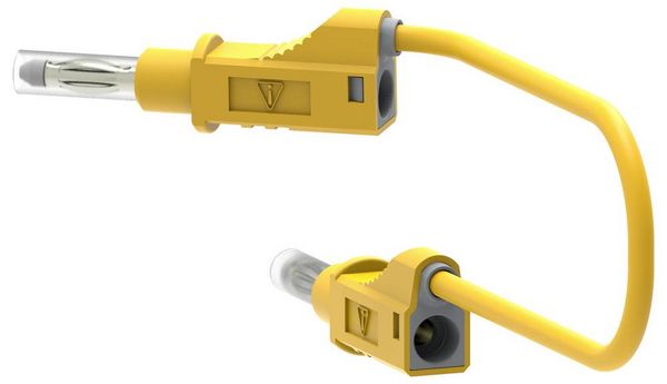Produktbild: Electro PJP 2211/600V-CD1-25J Messleitung Bananenstecker 25cm Gelb 1St.