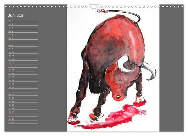 Produktbild: Sternbild Stier (Wandkalender 2026 DIN A3 quer), CALVENDO Monatskalender