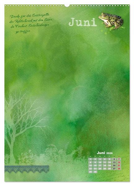Produktbild: Jahr der Dankbarkeit &ndash; Scrapbooking-Kalender (Wandkalender 2026 DIN A2 hoch), CALVENDO Monatskalender