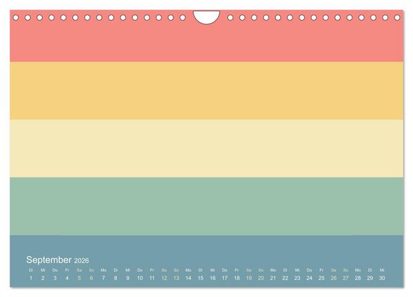 Produktbild: 70er Jahre Bastelkalender - DIY Kreativ-Kalender zum Selbstgestalten (Wandkalender 2026 DIN A4 quer), CALVENDO Monatskalender