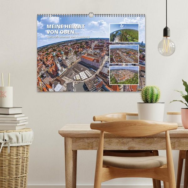 Produktbild: Meine Heimat von oben - Luftbilder von Augsburg (Wandkalender 2026 DIN A3 quer), CALVENDO Monatskalender