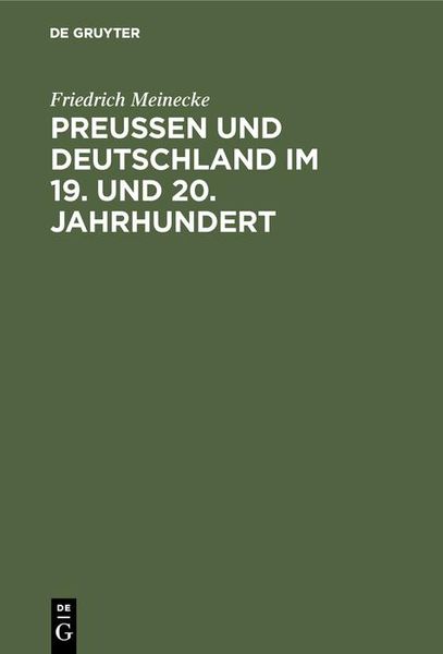Produktbild: Preu&szlig;en und Deutschland im 19. und 20. Jahrhundert