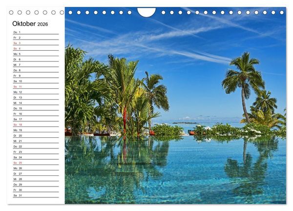 Produktbild: S&uuml;dsee-Inseln. Von Fidschi bis Bora Bora (Wandkalender 2026 DIN A4 quer), CALVENDO Monatskalender