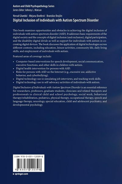 Produktbild: Digital Inclusion of Individuals with Autism Spectrum Disorder