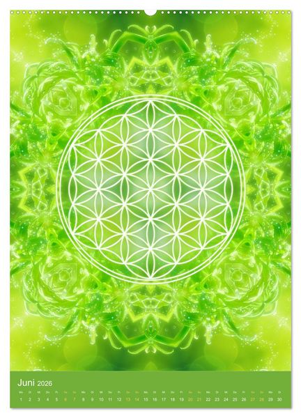 Produktbild: Blume des Lebens - Harmonie durch Symbolkraft (Wandkalender 2026 DIN A2 hoch), CALVENDO Monatskalender