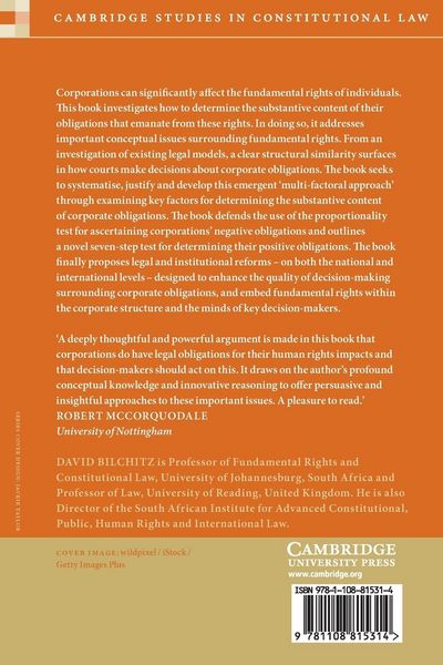Produktbild: Fundamental Rights and the Legal Obligations of Business