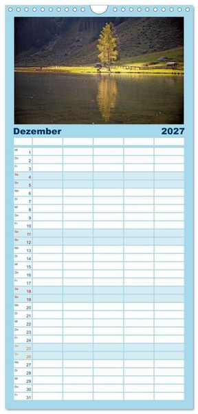 Produktbild: Familienplaner 2027 - Seen in &Ouml;sterreich mit 5 Spalten (Wandkalender, 21 x 45 cm) CALVENDO