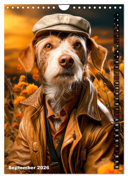 Produktbild: Stylische Hunde (Wandkalender 2026 DIN A4 hoch), CALVENDO Monatskalender