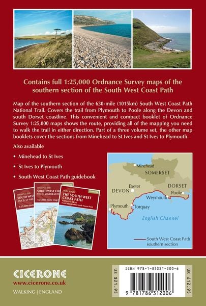 Produktbild: South West Coast Path Map Booklet - Vol 3: Plymouth to Poole
