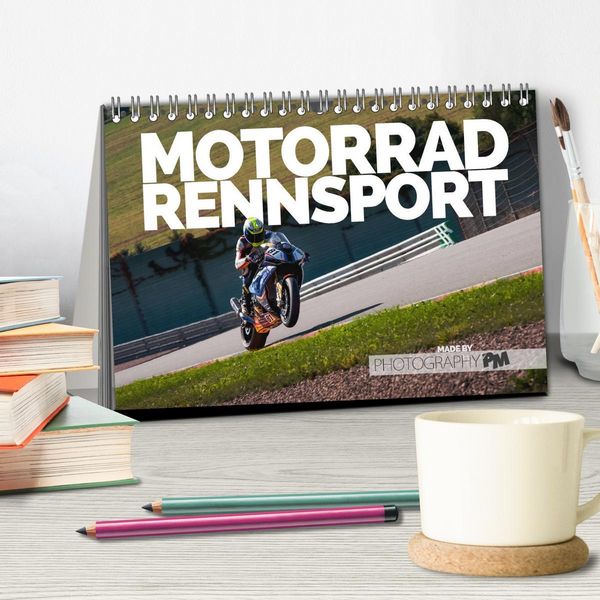 Produktbild: Motorrad Rennsport (Tischkalender 2026 DIN A5 quer), CALVENDO Monatskalender