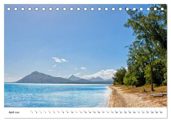 Produktbild: Inselparadies Mauritius (Tischkalender 2026 DIN A5 quer), CALVENDO Monatskalender