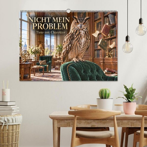 Produktbild: NICHT MEIN PROBLEM - Tiere mit Charakter (Wandkalender 2027 DIN A2 quer), CALVENDO Monatskalender