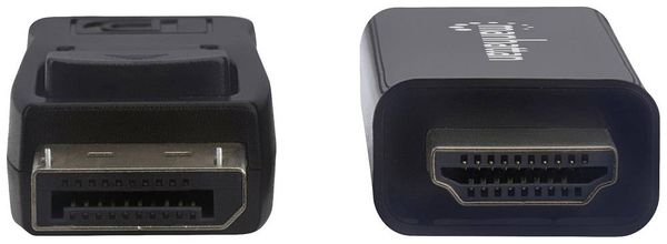 Produktbild: Manhattan DisplayPort / HDMI Adapterkabel DisplayPort Stecker, HDMI-A Stecker 1.80 m Schwarz 153201 DisplayPort-Kabel
