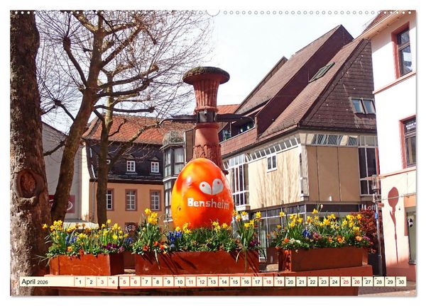 Produktbild: Bensheim a. d. Bergstra&szlig;e - Ein Stadtspaziergang (hochwertiger Premium Wandkalender 2026 DIN A2 quer), Kunstdruck in Hochglanz