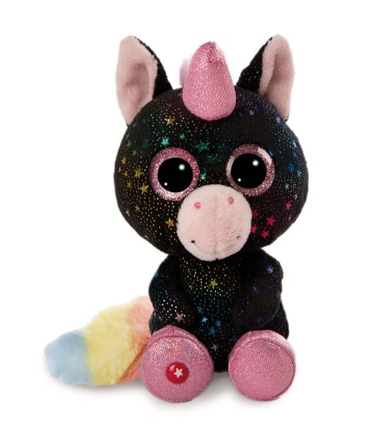 NICI Kuscheltier GLUBSCHIS Einhorn Vita-Mi schlenkernd schwarz 15cm