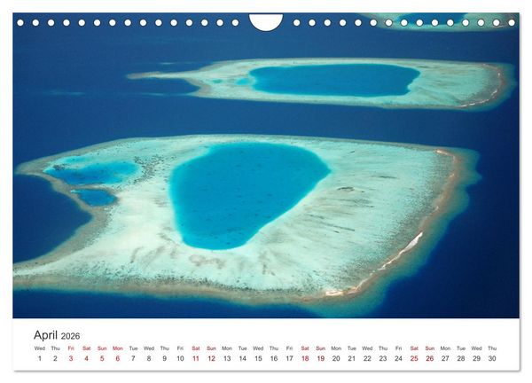 Produktbild: Maldives from above (Wall Calendar 2026 DIN A4 landscape), CALVENDO 12 Month Wall Calendar