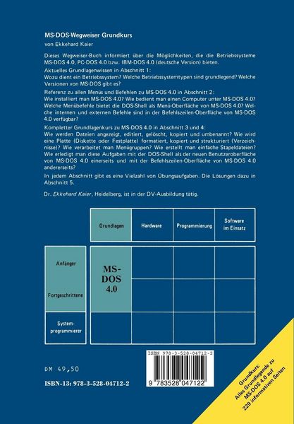 Produktbild: MS-DOS-Wegweiser Grundkurs