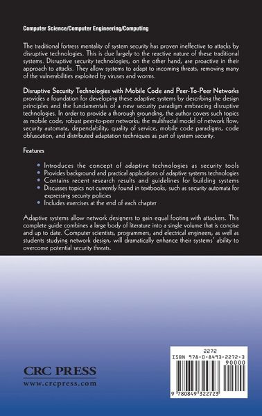 Produktbild: Disruptive Security Technologies with Mobile Code and Peer-to-Peer Networks