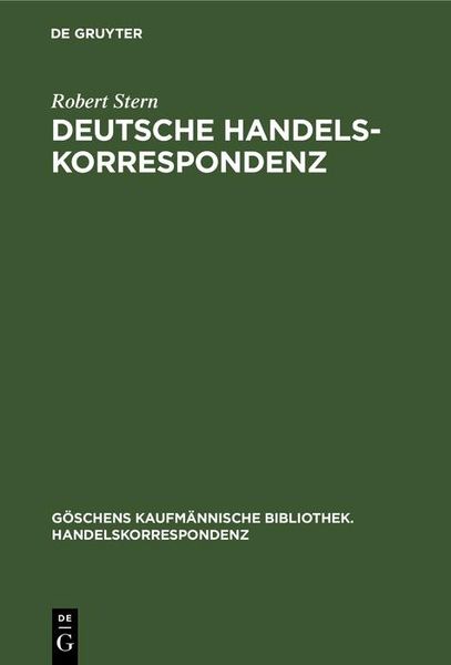 Produktbild: Deutsche Handelskorrespondenz