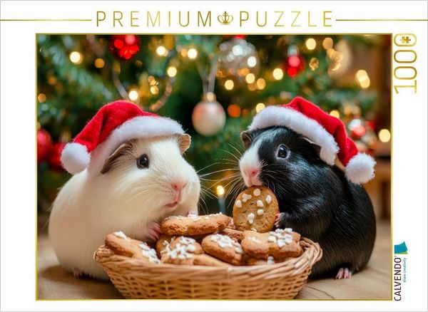 CALVENDO Puzzle Knusper, knusper Nagerlein, flauschige Weihnachten | 1000 Teile Lege-Größe 64x48cm Foto-Puzzle für glückliche Stunden, Sonstige von ,