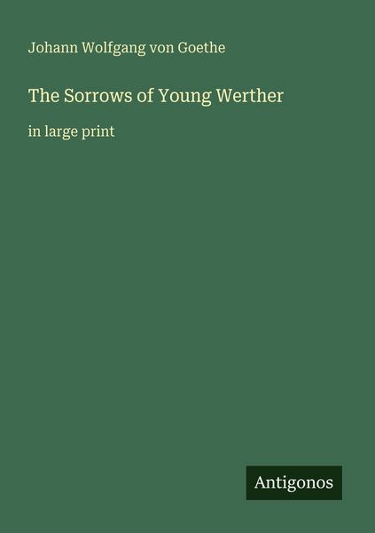 Produktbild: The Sorrows of Young Werther