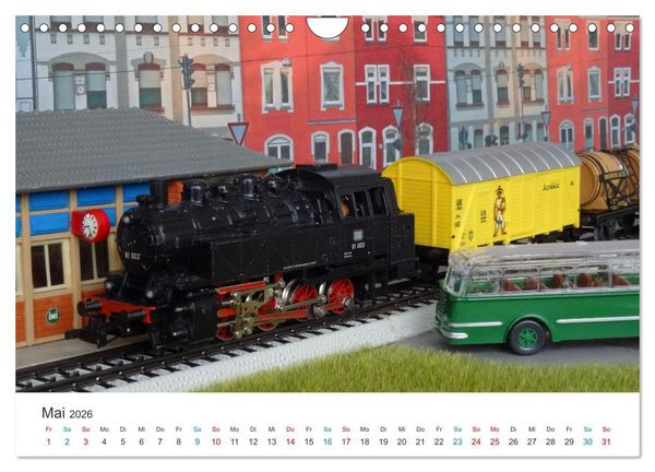 Produktbild: Bahn-Nostalgie im Modell (Wandkalender 2026 DIN A4 quer), CALVENDO Monatskalender