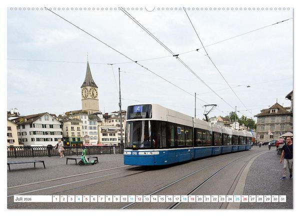 Produktbild: Die Z&uuml;rcher Tram (Wandkalender 2026 DIN A2 quer), CALVENDO Monatskalender
