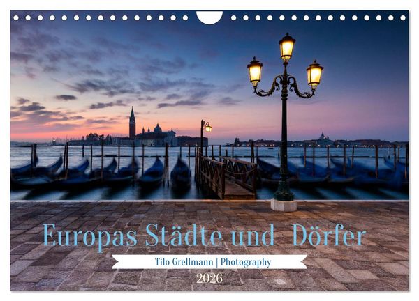 Produktbild: Europas St&auml;dte und D&ouml;rfer (Wandkalender 2026 DIN A4 quer), CALVENDO Monatskalender