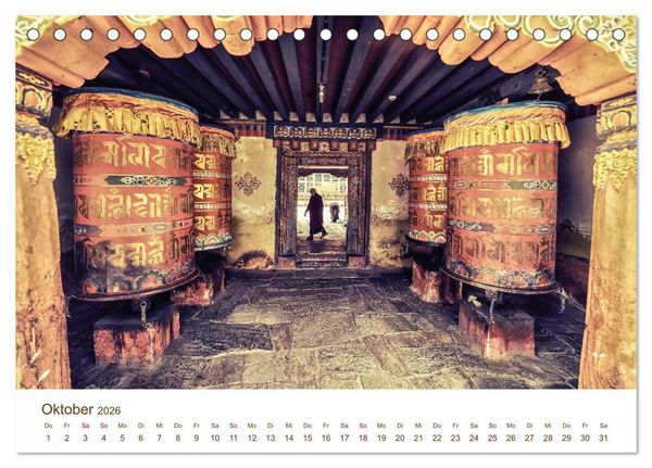 Produktbild: Mystisches Bhutan (Tischkalender 2026 DIN A5 quer), CALVENDO Monatskalender