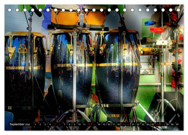 Produktbild: Percussion - Rhythmus im Blut (Tischkalender 2026 DIN A5 quer), CALVENDO Monatskalender